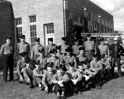 LVFD Fire Department Volunteers Vintage Group Photo